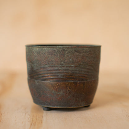 Antique Japanese patinated Bronze Koro Incense Burner