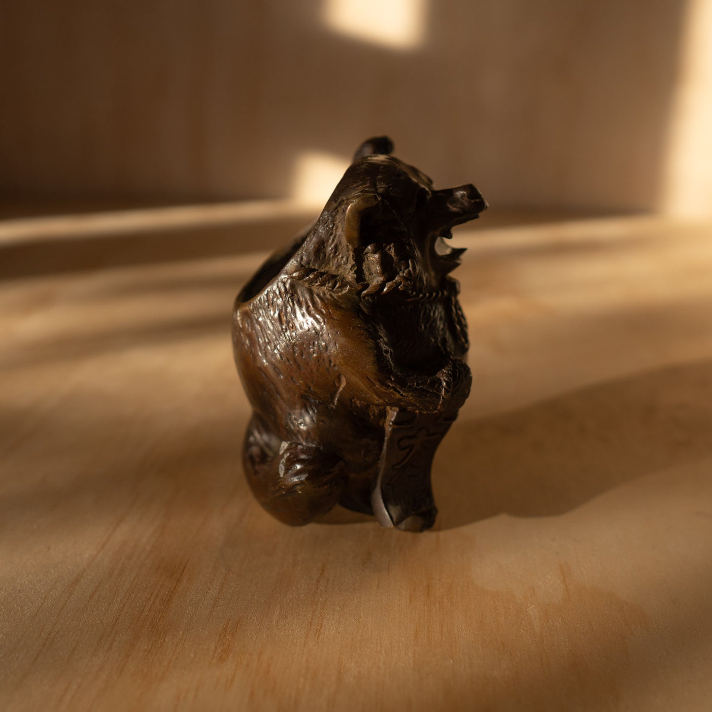 Antique Bronze Tanuki Koro Incense Burner