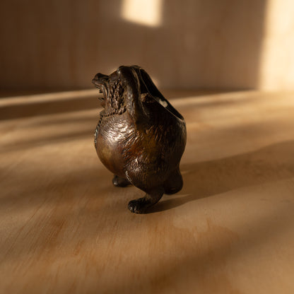 Antique Bronze Tanuki Koro Incense Burner