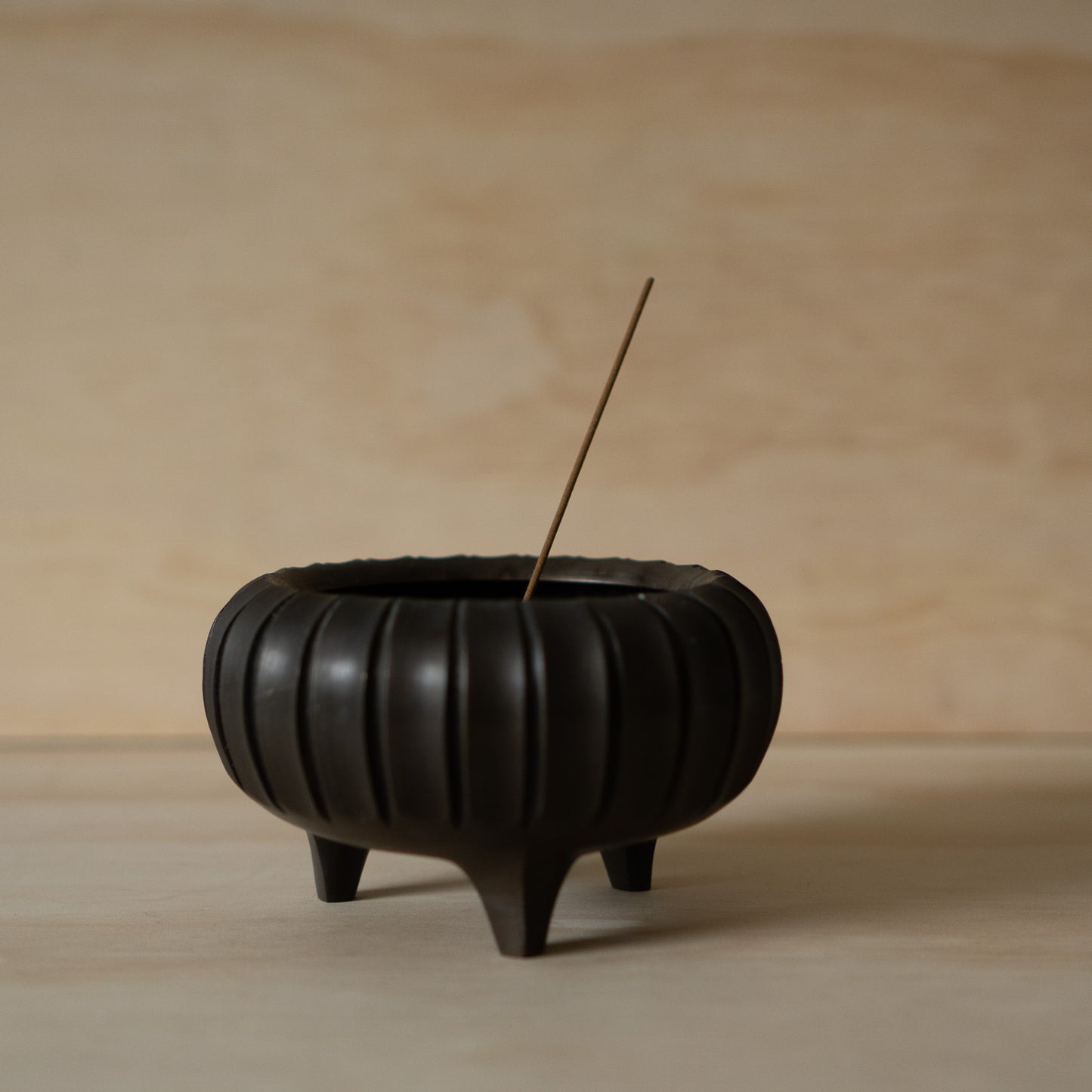 Vintage Japanese Bronze fluted Koro Shrine Incense burner