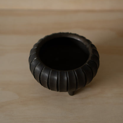 Vintage Japanese Bronze fluted Koro Shrine Incense burner