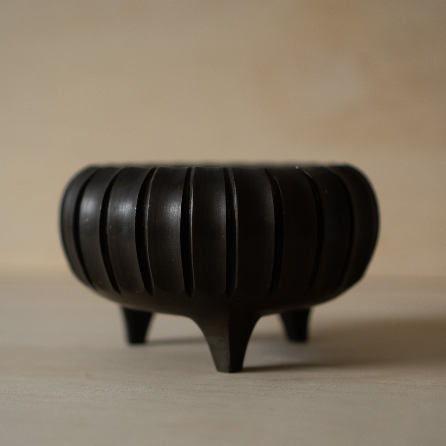 Vintage Japanese Bronze fluted Koro Shrine Incense burner