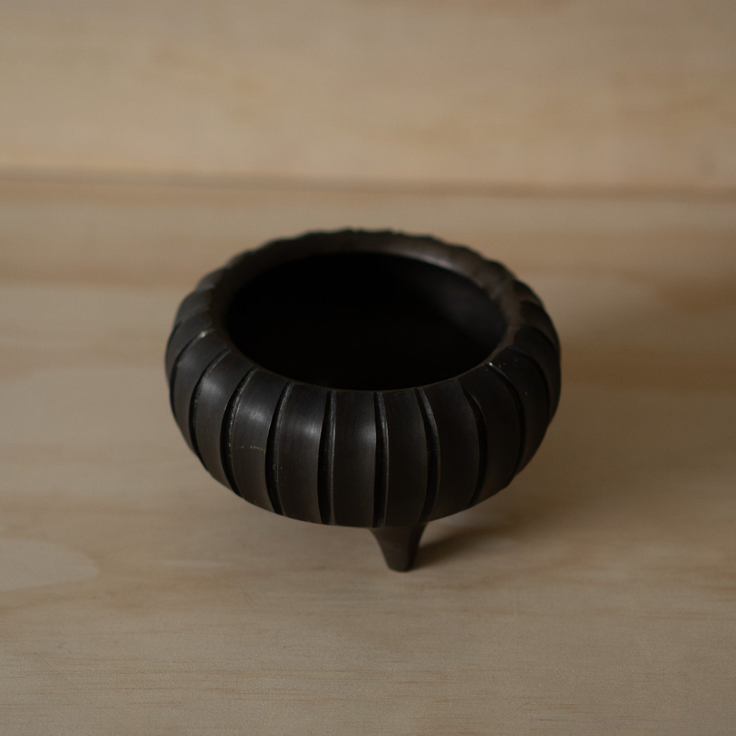 Vintage Japanese Bronze fluted Koro Shrine Incense burner