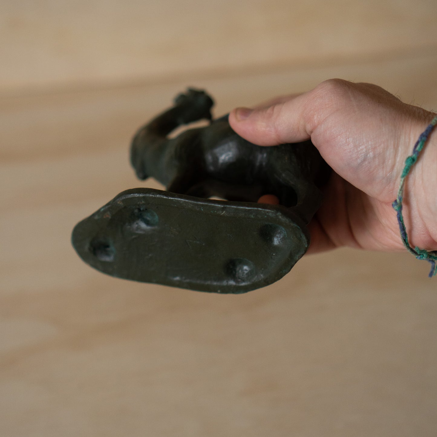 Vintage Cast Iron Japanese Camel shaped Koro incense burner