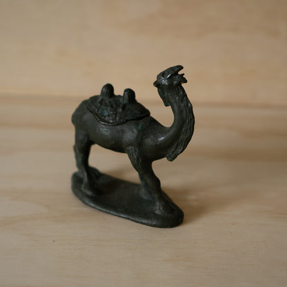 Vintage Cast Iron Japanese Camel shaped Koro incense burner