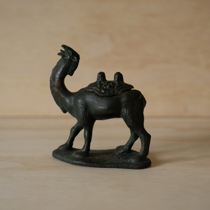 Vintage Cast Iron Japanese Camel shaped Koro incense burner
