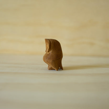 Vintage Carved Japanese Owl Fukuro