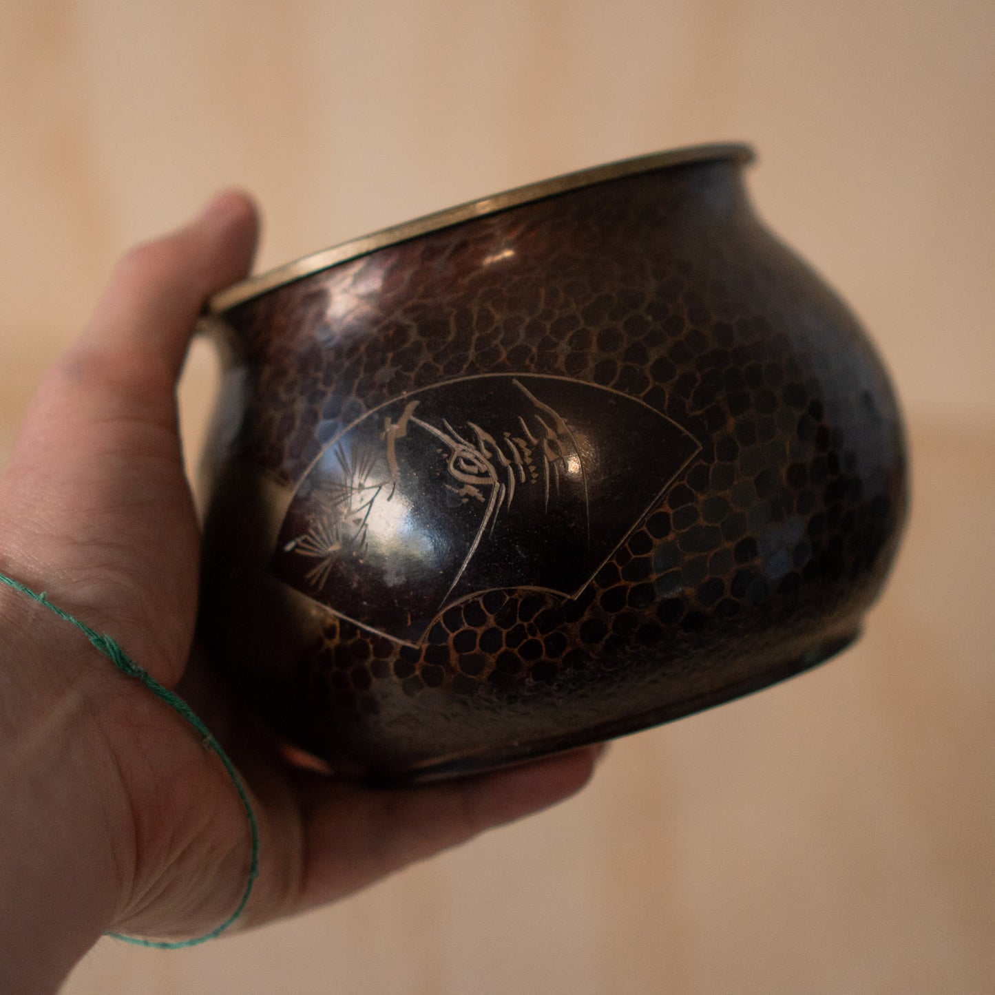 Vintage Japanese Copper Kensui - Tea Ceremony Water bowl