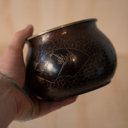 Vintage Japanese Copper Kensui - Tea Ceremony Water bowl