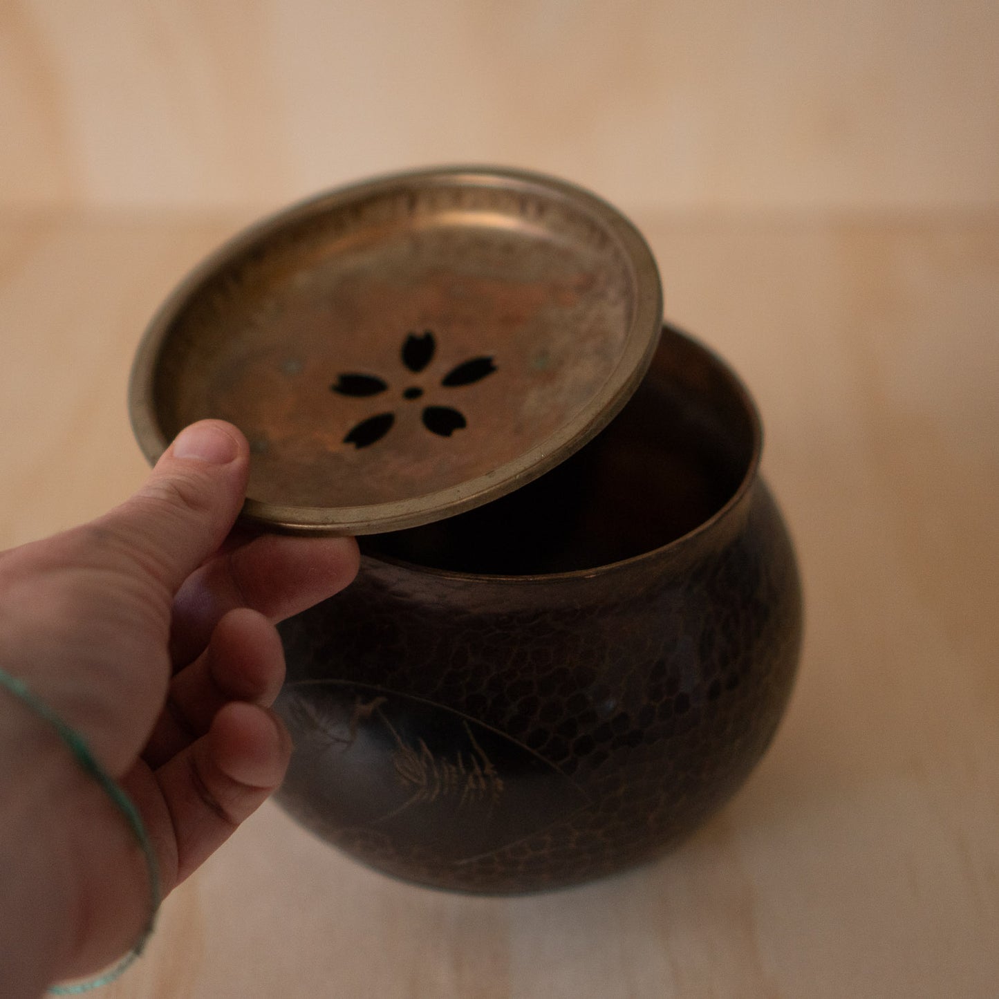 Vintage Japanese Copper Kensui - Tea Ceremony Water bowl