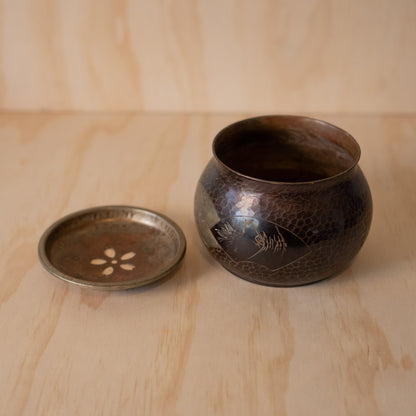 Vintage Japanese Copper Kensui - Tea Ceremony Water bowl