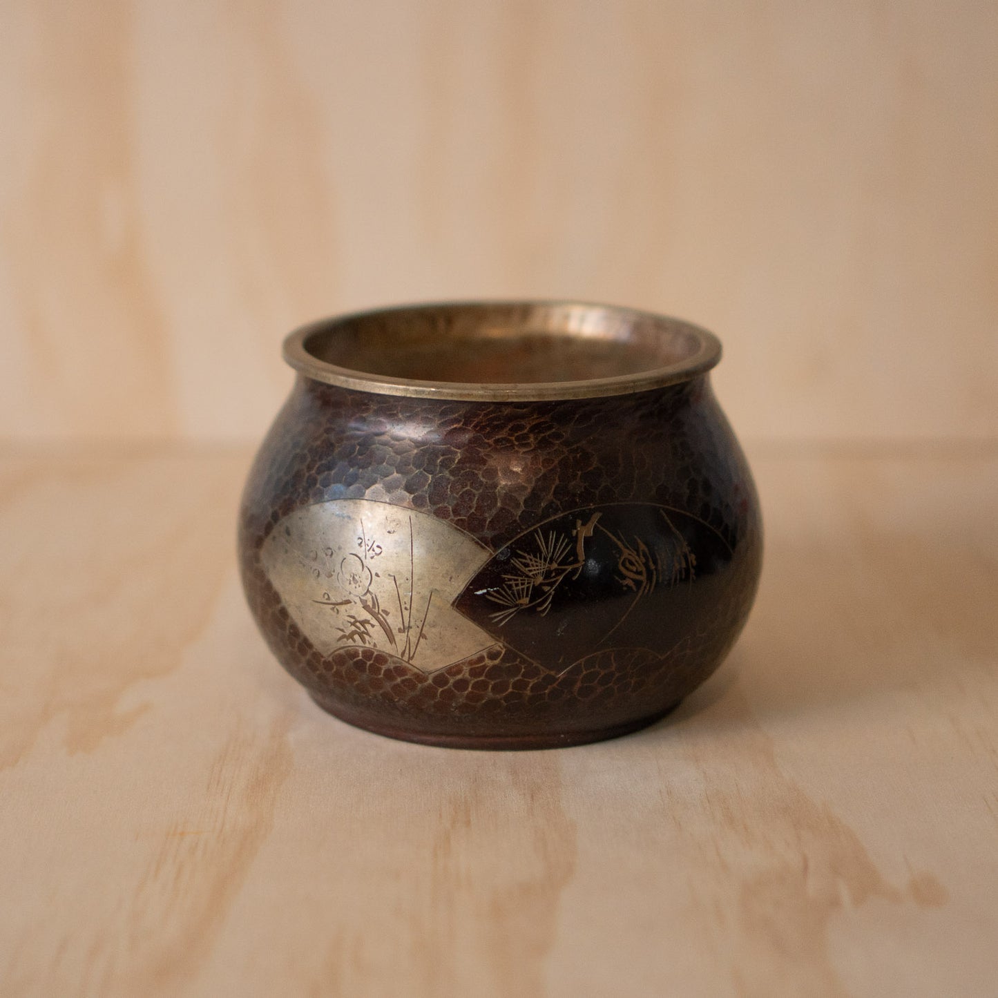 Vintage Japanese Copper Kensui - Tea Ceremony Water bowl