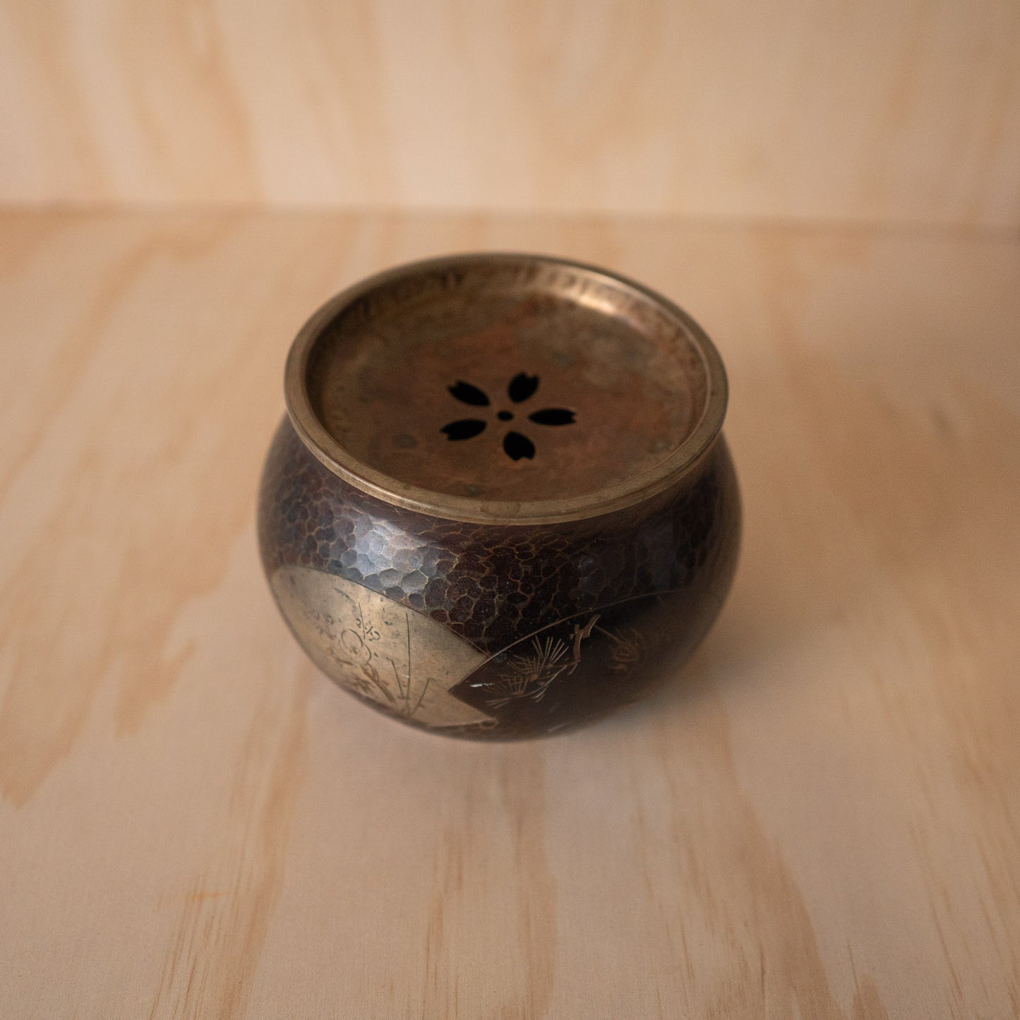 Vintage Japanese Copper Kensui - Tea Ceremony Water bowl