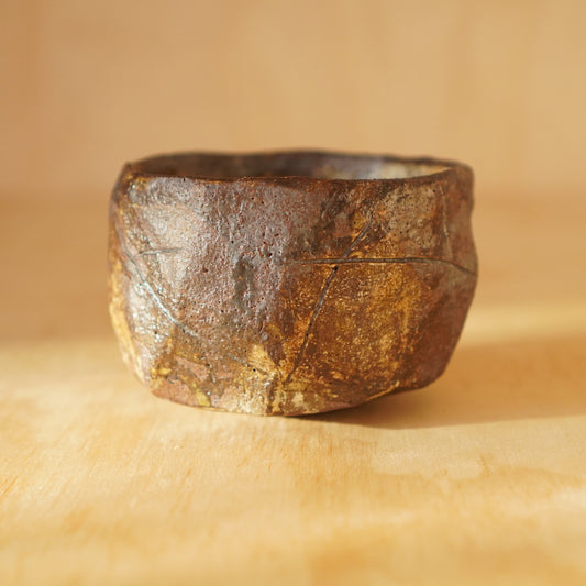 Don Ricardo Dark Ash Glazed Yunomi Wide Tea cup
