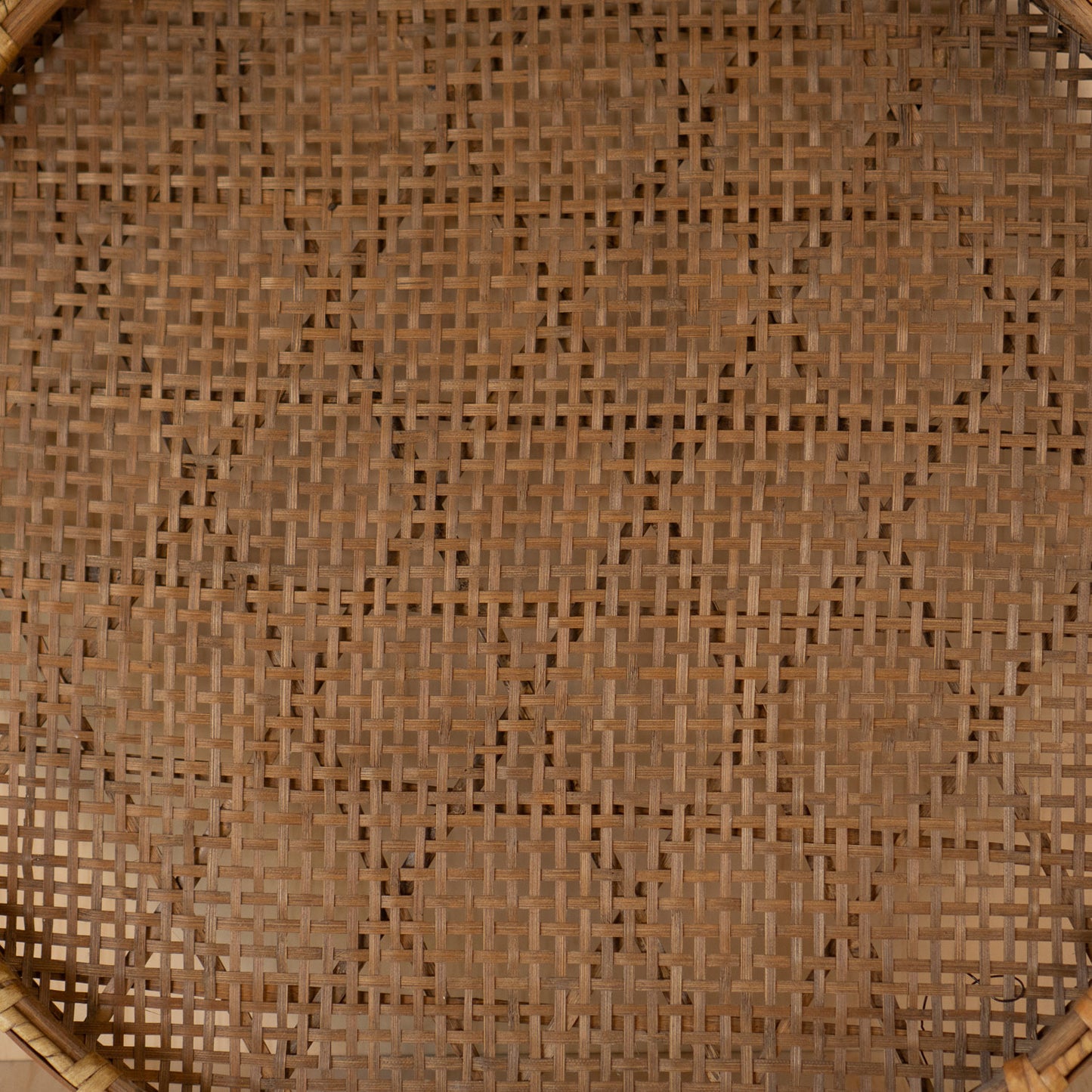Large Vintage Handwoven Japanese Flat Strainer Basket - Zaru