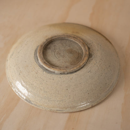 Antique Japanese Ceramic Edo period Mingei Oribe plate