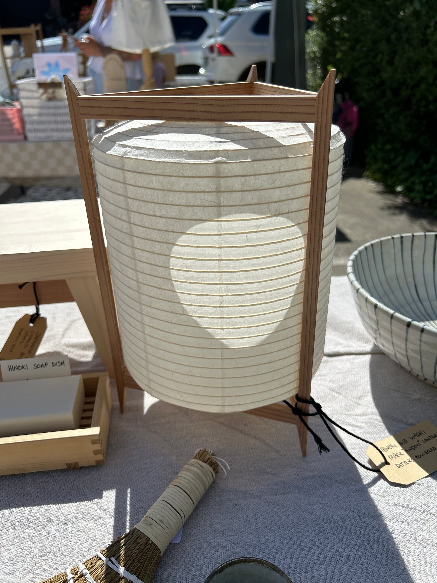 Hinoki and washi paper lantern