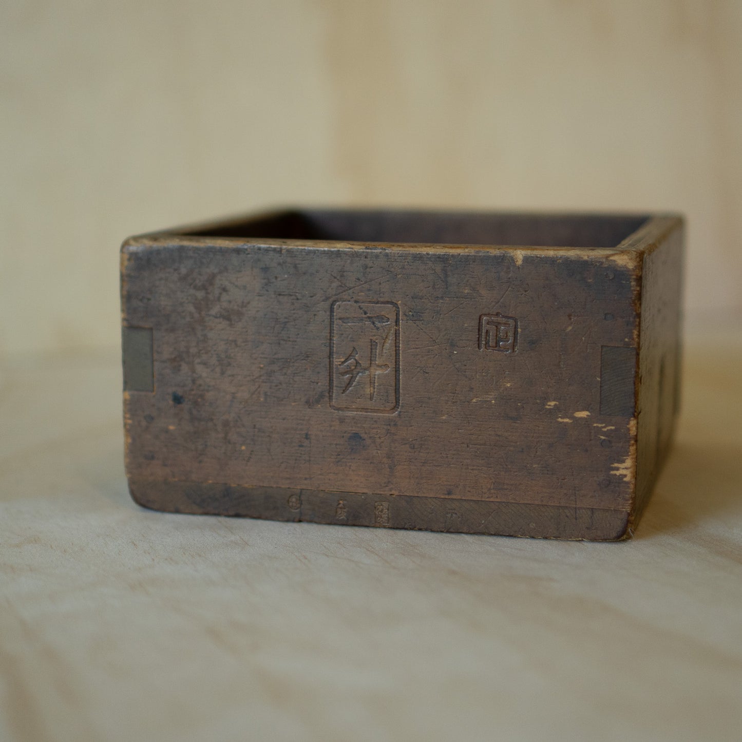 Antique Japanese Wood Masu Box Rice Measure - gogomasu