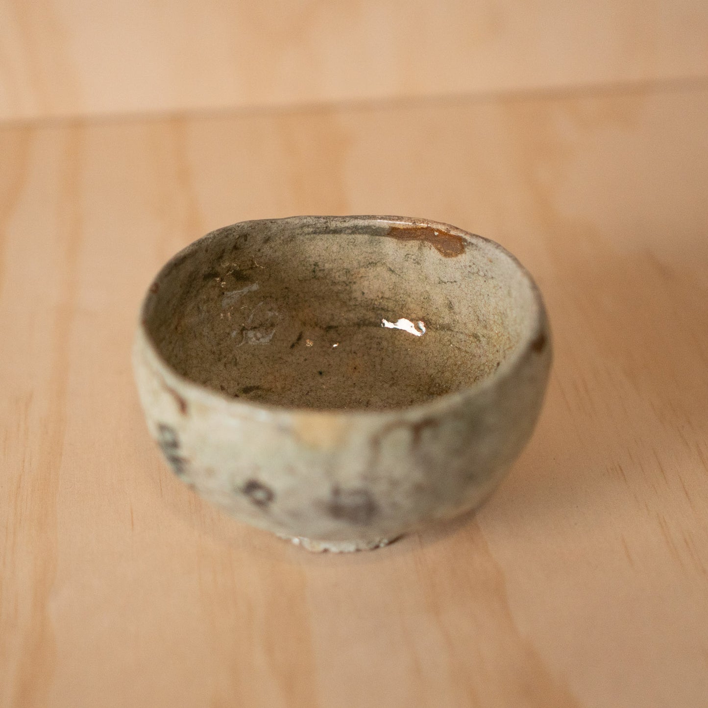 Vintage hand made Japanese Chawan with Poem inscription