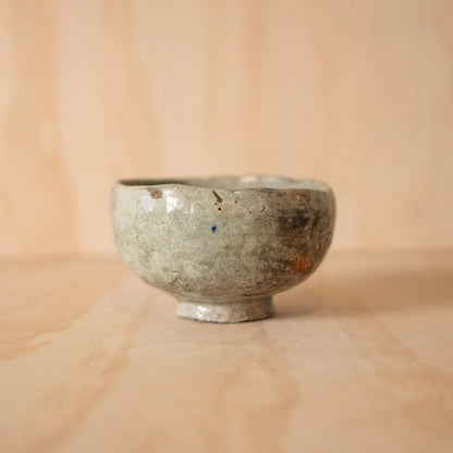 Vintage hand made Japanese Chawan with Poem inscription