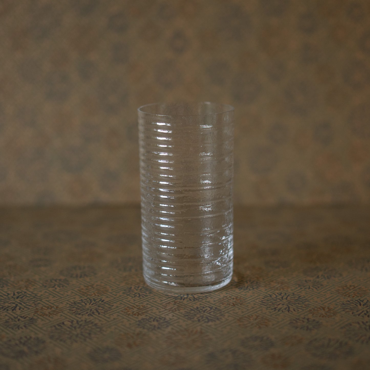 Hirota Glass - Masahiro Mori design Suji–Moyai Pattern Tall Glass - Clear
