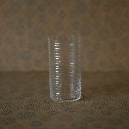Hirota Glass - Masahiro Mori design Suji–Moyai Pattern Tall Glass - Clear
