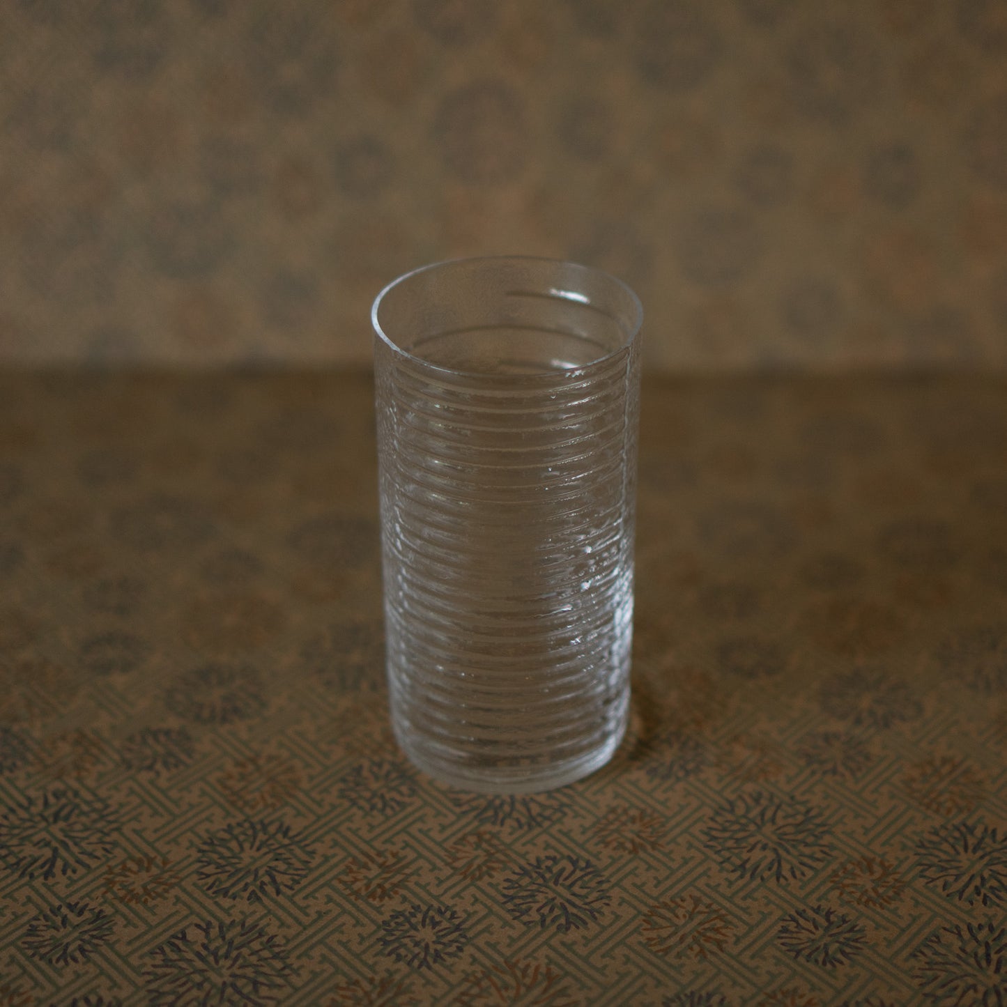 Hirota Glass - Masahiro Mori design Suji–Moyai Pattern Tall Glass - Clear