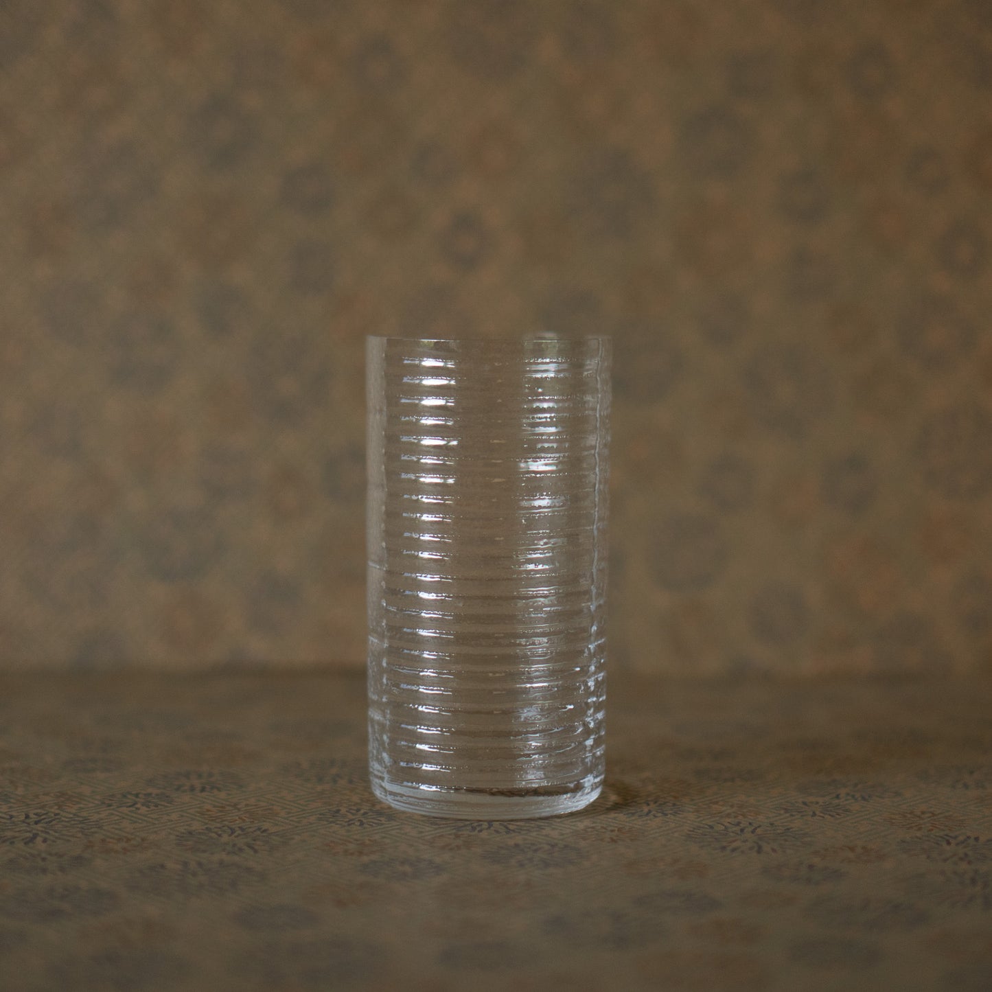 Hirota Glass - Masahiro Mori design Suji–Moyai Pattern Tall Glass - Clear