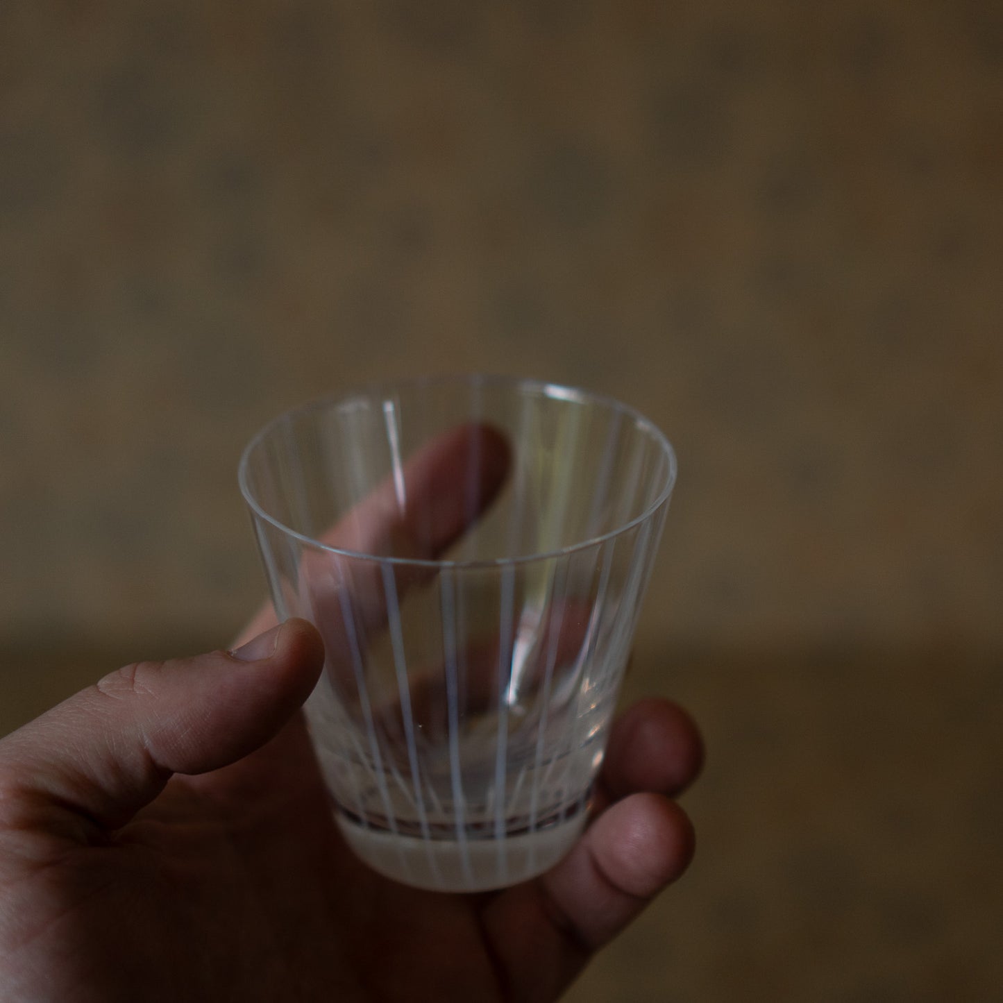 Hirota Glass - Japanese Milk Glass tokusa cup - small