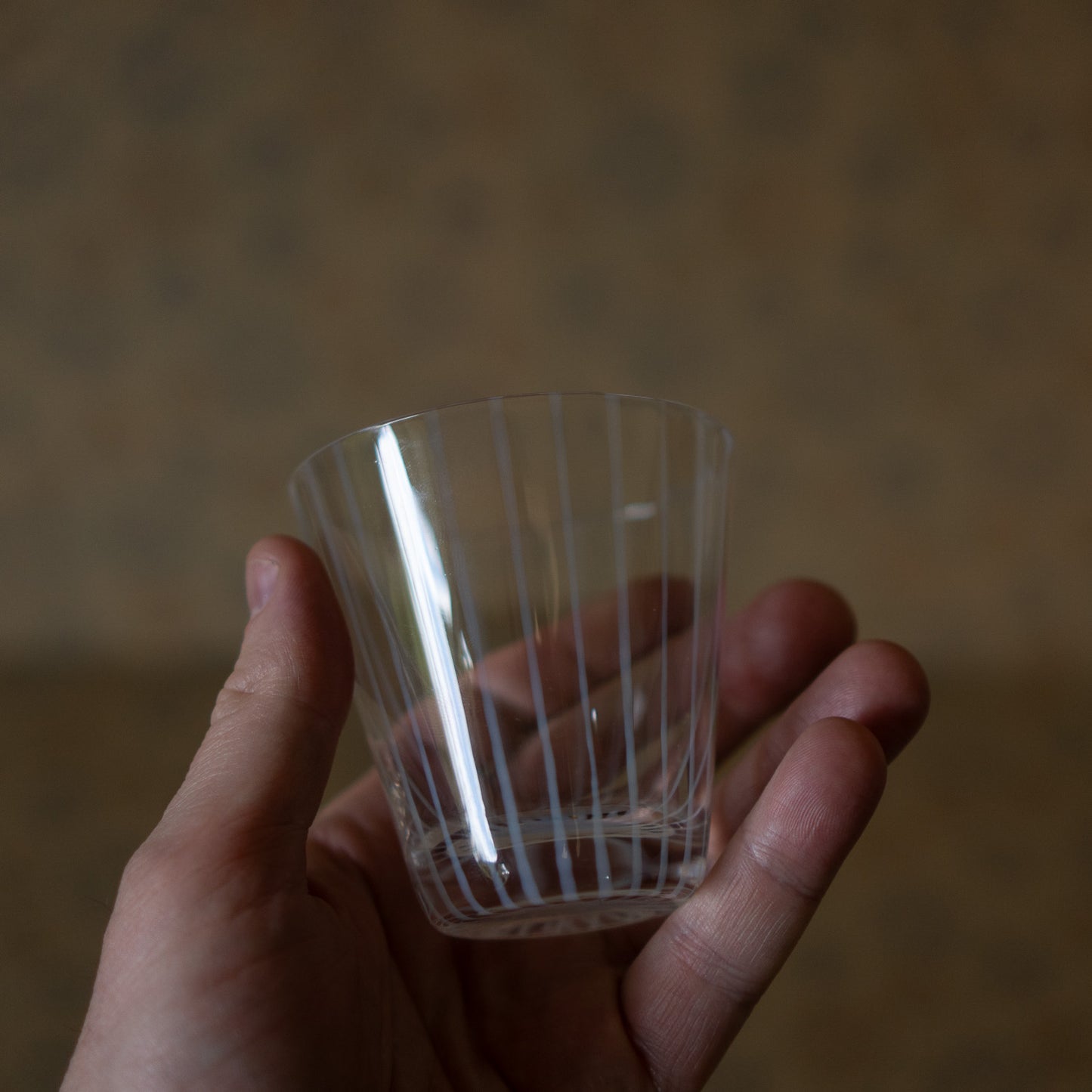 Hirota Glass - Japanese Milk Glass tokusa cup - small