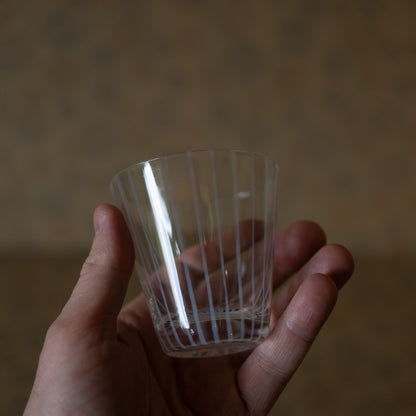 Hirota Glass - Japanese Milk Glass tokusa cup - small