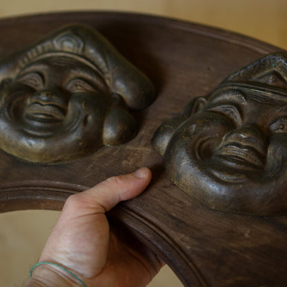 Antique Japanese Showa period Daikoku and Ebisu Plaque