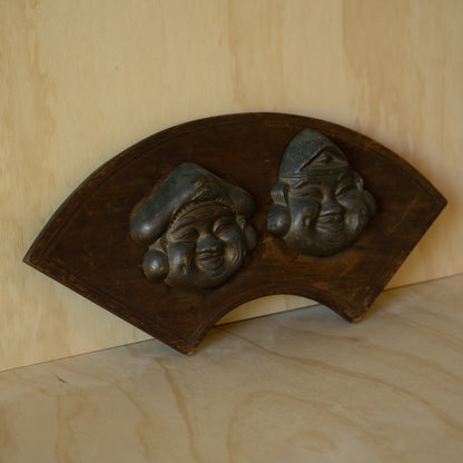 Antique Japanese Showa period Daikoku and Ebisu Plaque