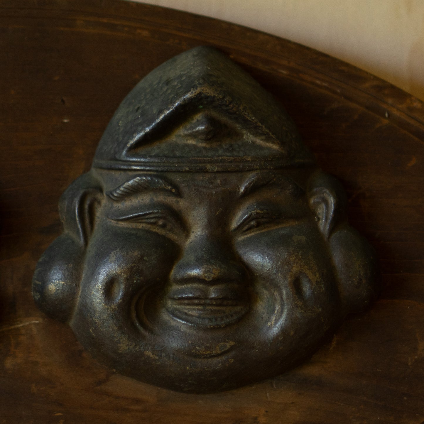 Antique Japanese Showa period Daikoku and Ebisu Plaque