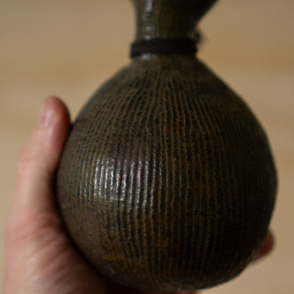 Antique Japanese Lacquered Hyotan Gourd Bottle - Gunpowder flask