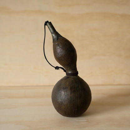 Antique Japanese Lacquered Hyotan Gourd Bottle - Gunpowder flask