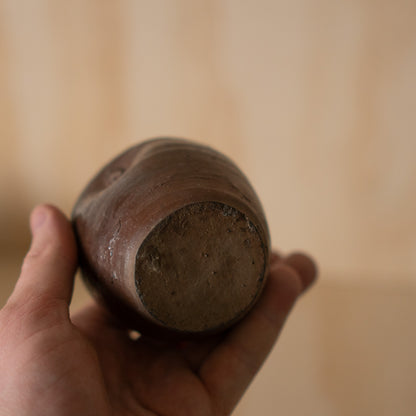 Vintage Japanese Ceramic Bizen Dimple sake bottle vase