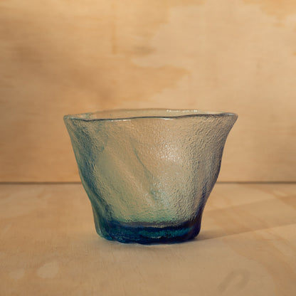 Japanese Blue Swirl Textured Drinking Glass
