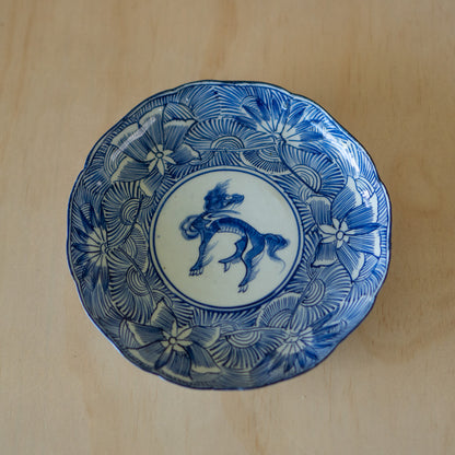 Vintage Japanese Blue and White Arita plate - Large