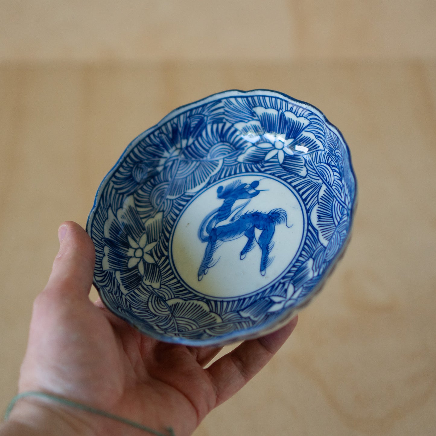 Vintage Japanese Blue and White Arita plate - Medium