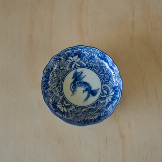 Vintage Japanese Blue and White Arita plate - Small