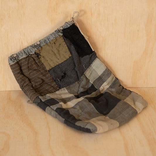 Vintage Japanese Mingei Folk Textile - Boro Patchwork Komebukuro Rice Sack