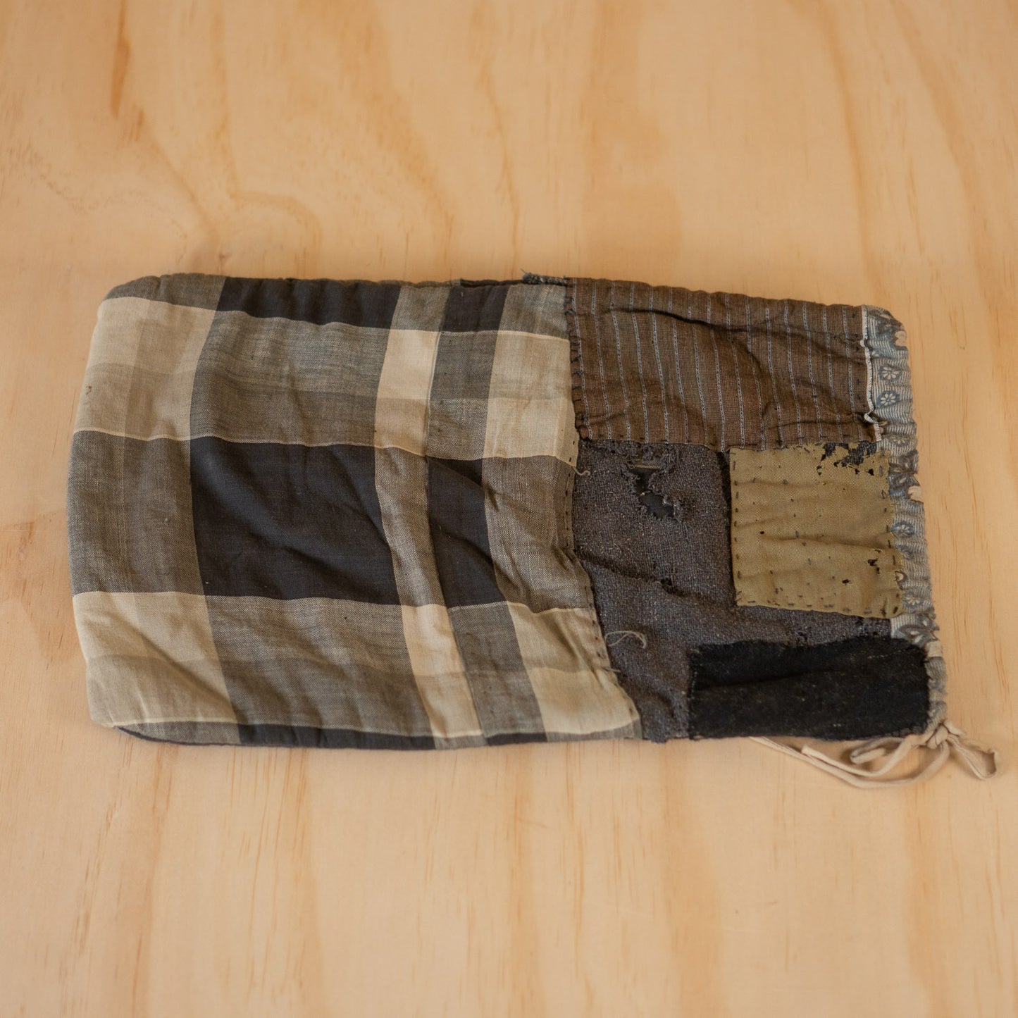 Vintage Japanese Mingei Folk Textile - Boro Patchwork Komebukuro Rice Sack