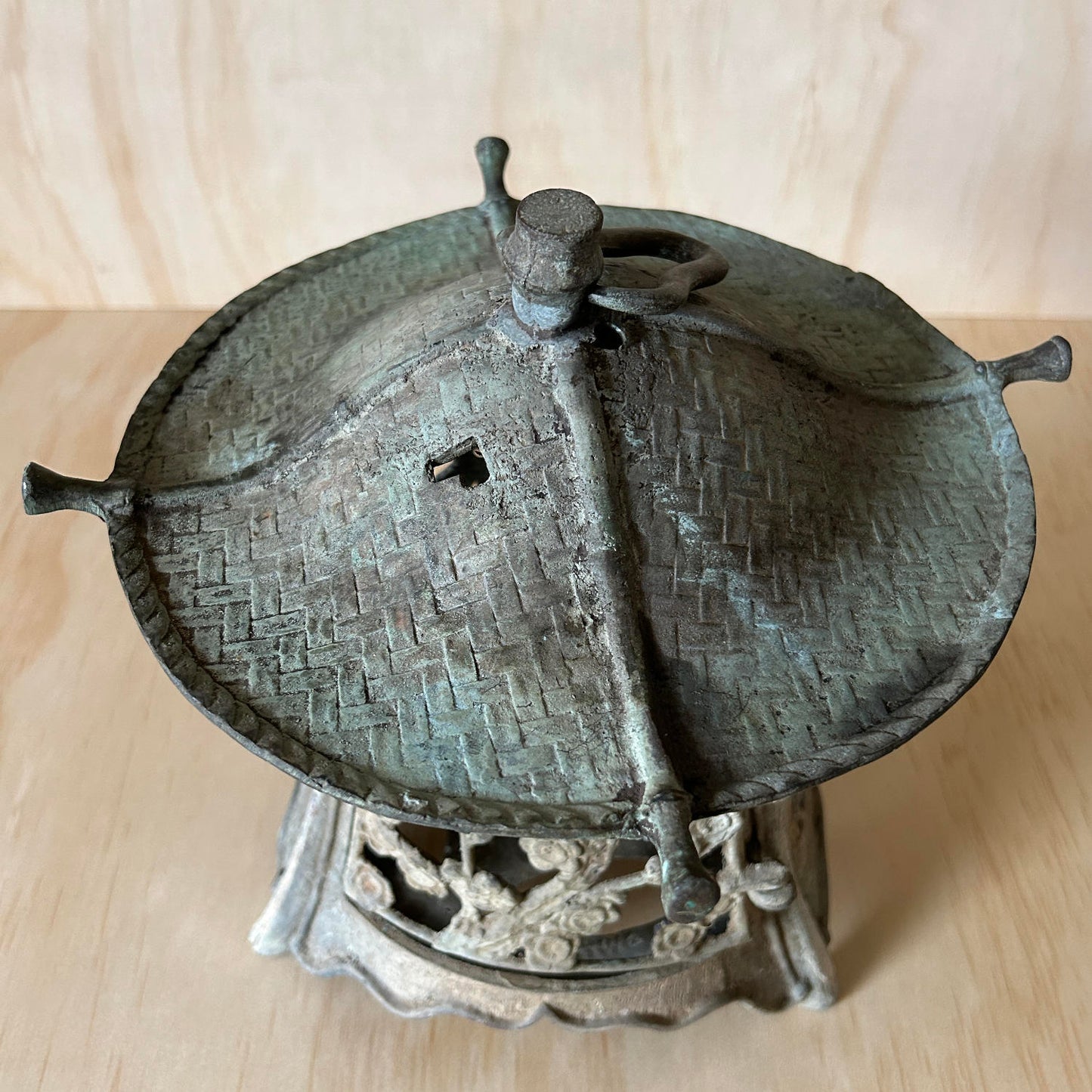 Antique Japanese Bronze Garden Lantern