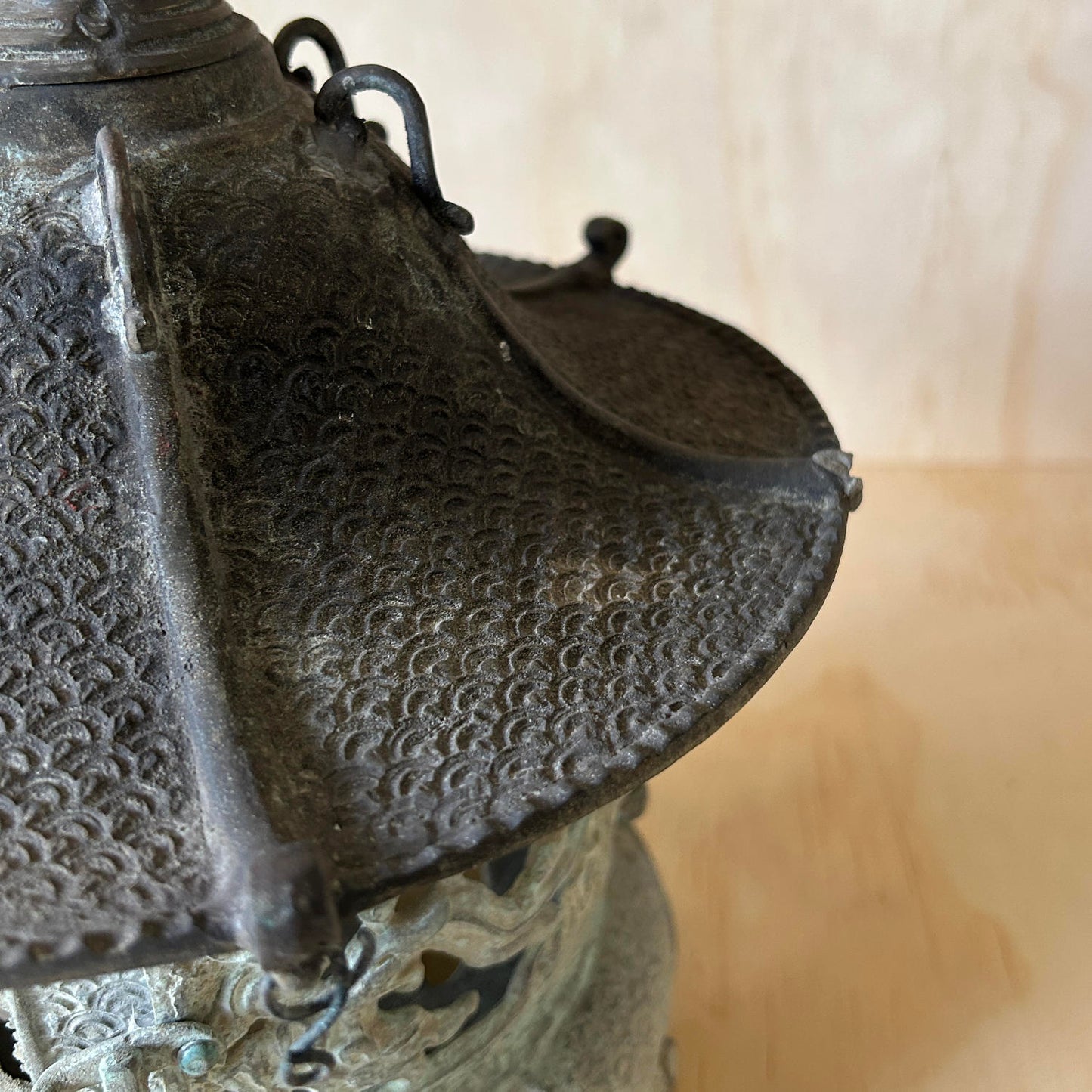 Vintage Japanese Bronze Temple Lantern