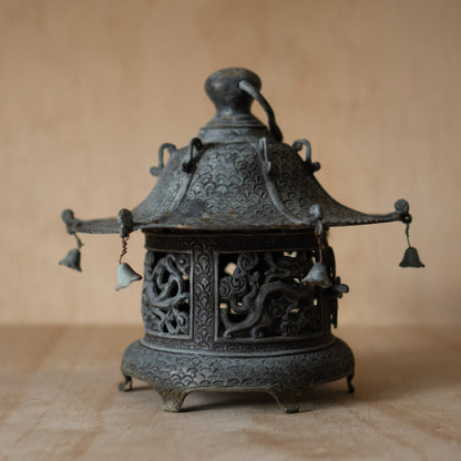 Vintage Japanese Bronze Temple Lantern