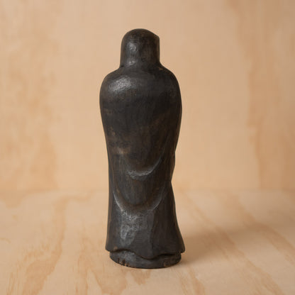 Vintage Japanese Carved Wood Standing Daruma Figure