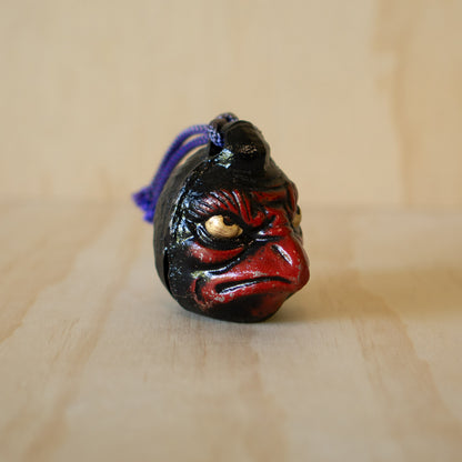 Vintage Japanese Oyama Cast Iron Tengu Suzu Bell