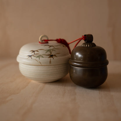 Vintage Mid Century Japanese Bell Shaped Container