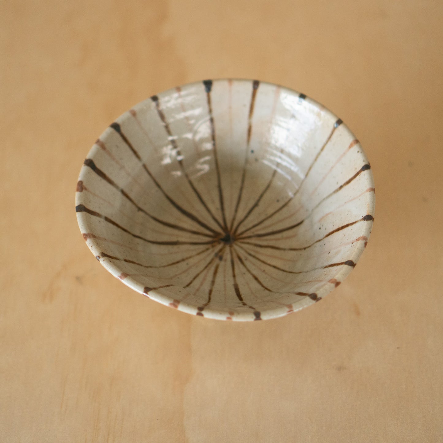 Vintage Japanese Stripey Footed Bowl